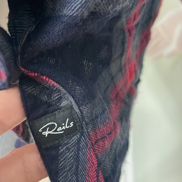 Rails Hunter, Navy Iron, & Currant Plaid Long-Sleeve Button Front Shirt - Picture 6 of 8